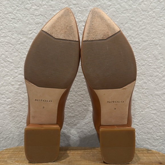 Nisolo Fiorela Go To Leather Mid Heel Caramel Size 5 - Picture 8 of 8
